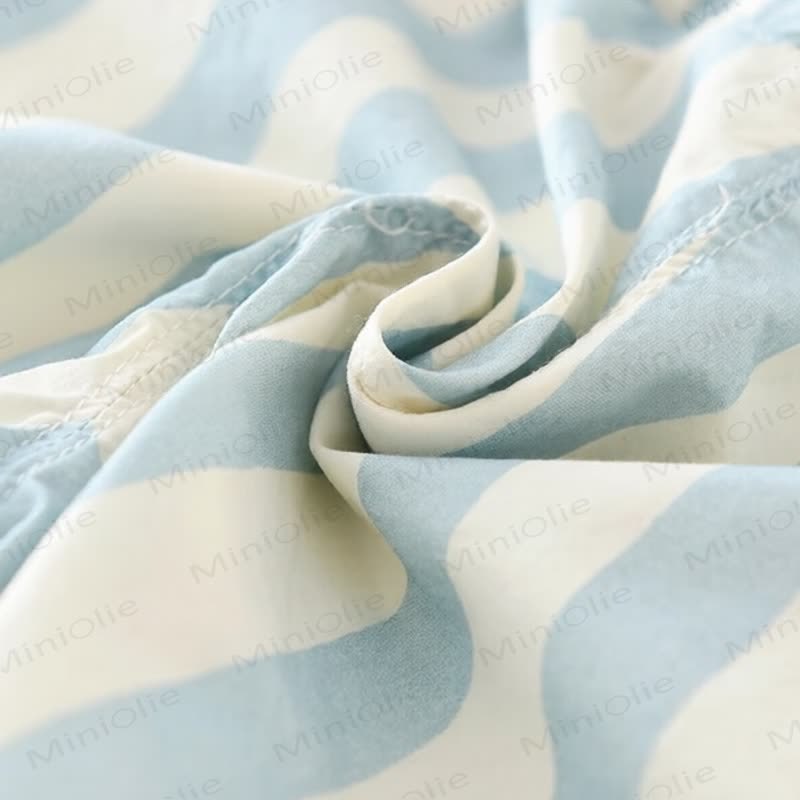 Pantaloncini estivi a bolle in cotone a righe per neonati - image 6