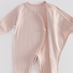 Tutina per neonato a tinta unita con stampa animalier e chiusura in velcro - image 7