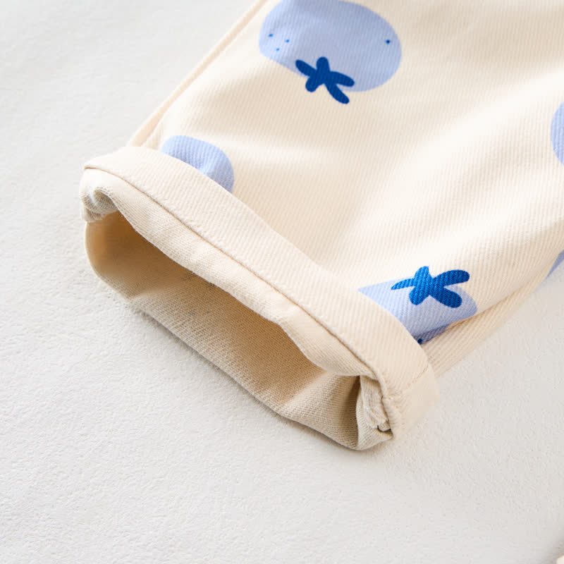 Salopette per neonati e bambini con stampa integrale di mirtilli e tasca frontale - image 5