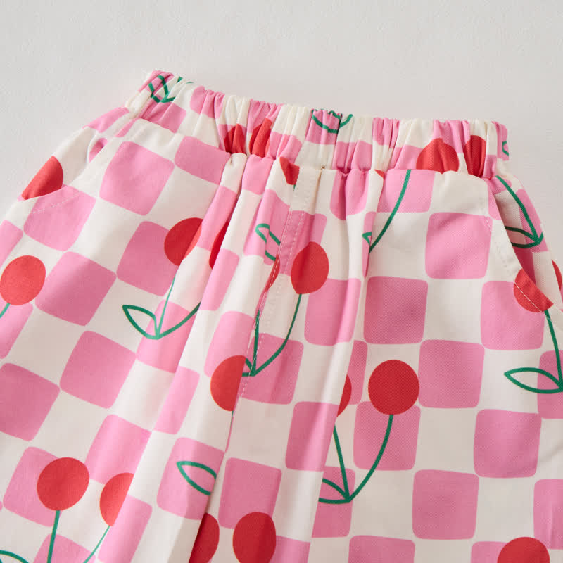 Pantaloni rosa a scacchi Baby Cherry - image 4