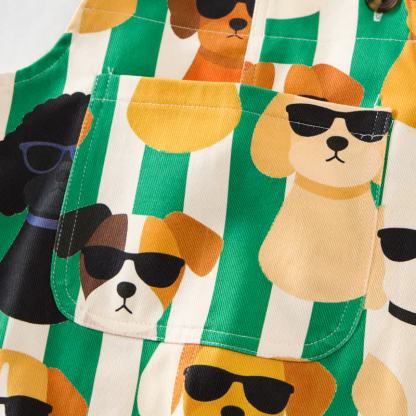 Baby Toddler Puppy Striped Overalls  - image 7