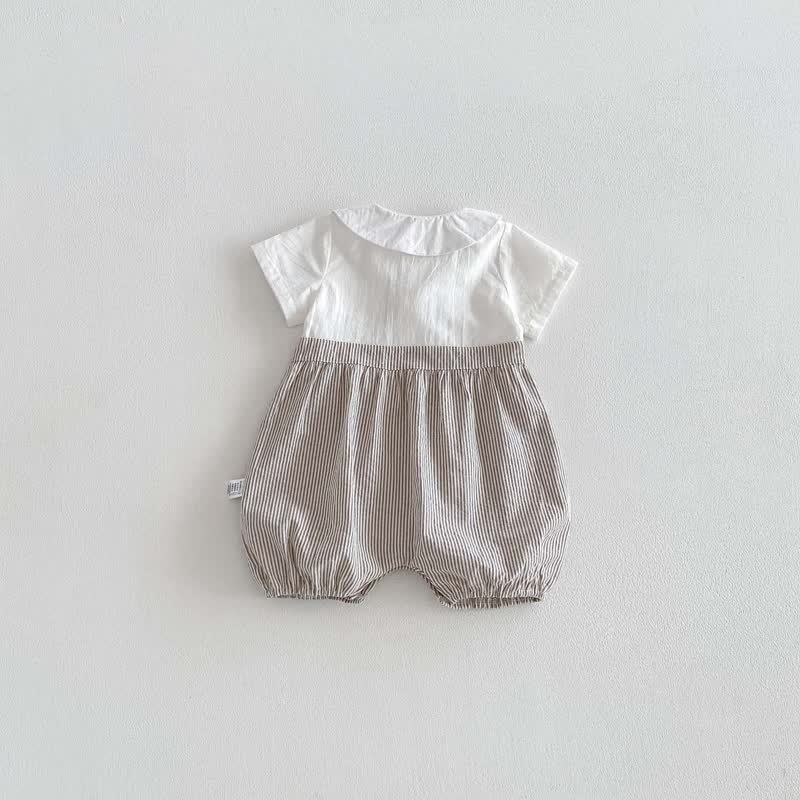 Tutina a righe con papillon per neonato - image 3