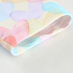 Costume da bagno intero per bambina con stampa a cuori e volant - image 4