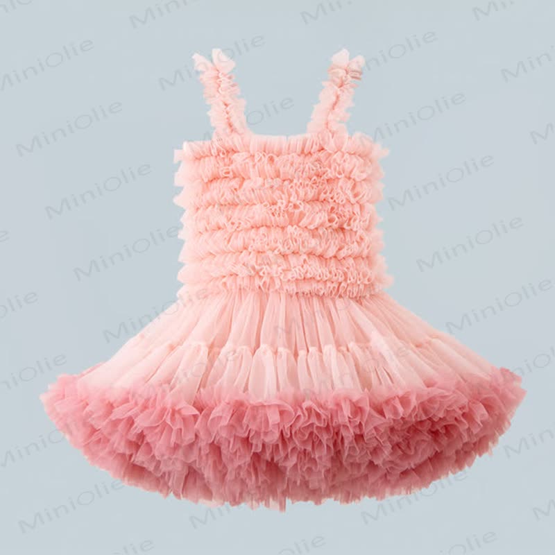 Abito da principessa senza maniche in pizzo per bambina - Rosa - 6-7T - image 2