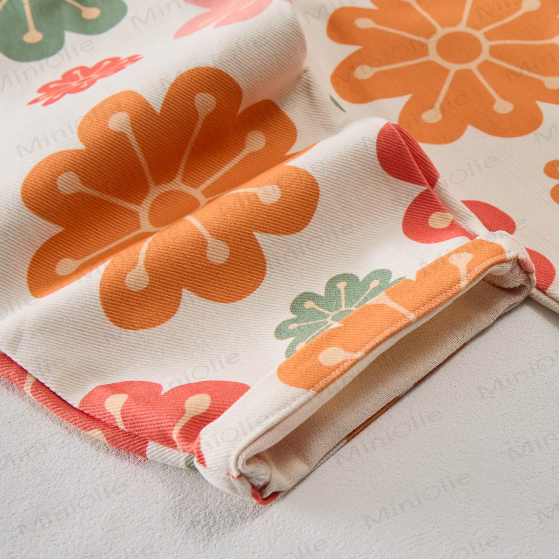 Salopette con tasche a fiori per neonati e bambini - image 5