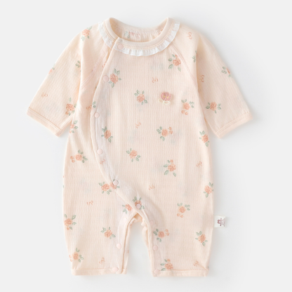 Tutina da bambina con stampa di rose - Rosa - 12-18 mesi - image 1