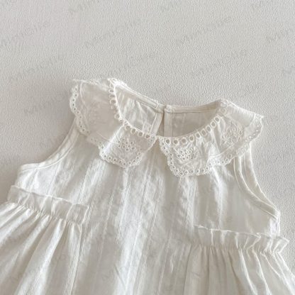 Canotta in cotone con pizzo o pantaloni con stampa leopardata per neonate. - image 4