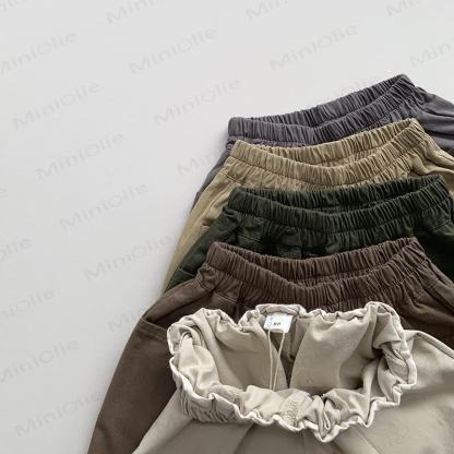 Pantaloncini estivi in ​​cotone a tinta unita per bambini piccoli - image 7
