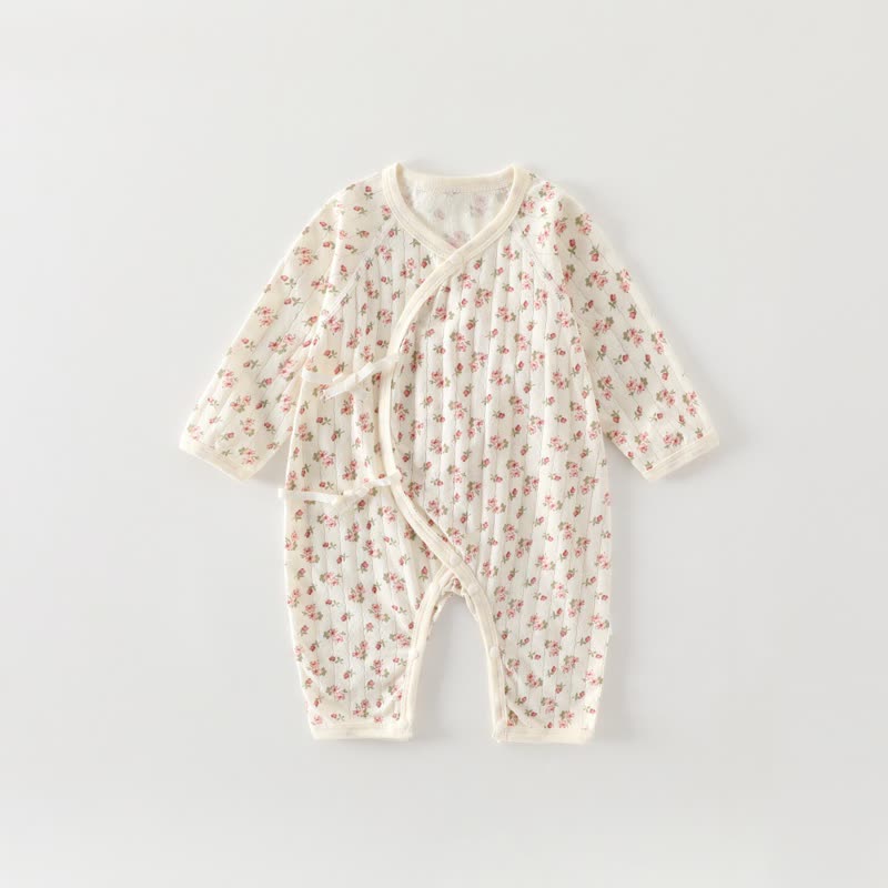 Tutina in cotone bianco per neonati - Fiore - 3-6 mesi - image 2