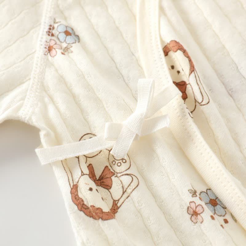 Tutina in cotone bianco per neonati - image 8