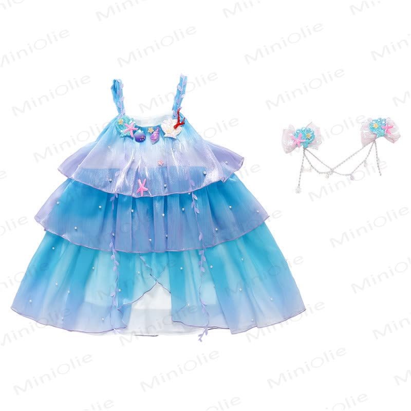 Vestito senza maniche in tulle di cotone per bambina - image 3