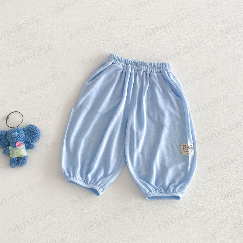 Pantaloni in cotone per neonati e bambini piccoli con stampa di orsacchiotti e frutta - Blu - 4-5T - image 4