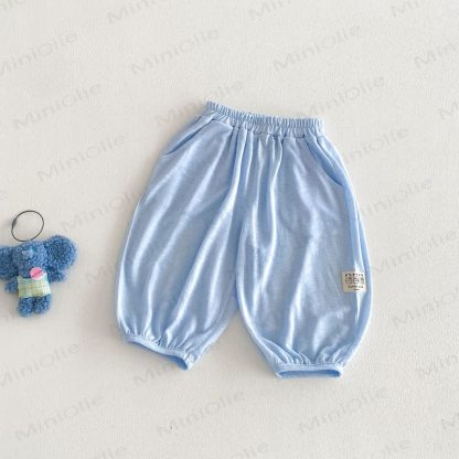 Pantaloni in cotone per neonati e bambini piccoli con stampa di orsacchiotti e frutta - Blu - 4-5T - image 4