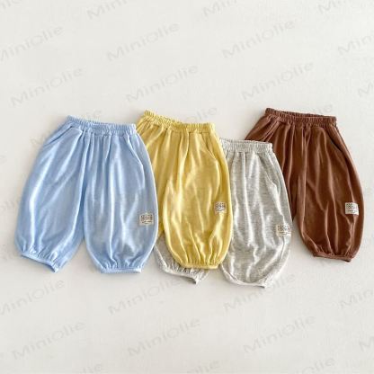 Pantaloni in cotone per neonati e bambini piccoli con stampa di orsacchiotti e frutta - image 1