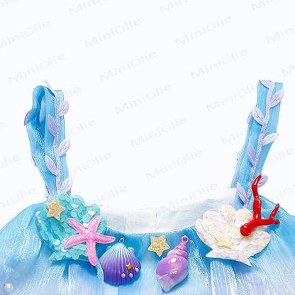 Vestito senza maniche in tulle di cotone per bambina - image 5