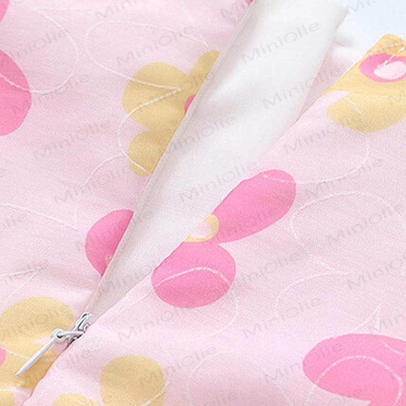 Vestito da bambina in cotone con stampa floreale rosa o verde - image 9