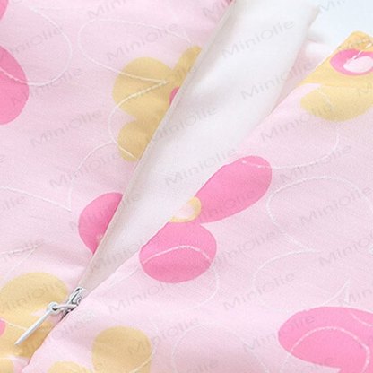 Vestito da bambina in cotone con stampa floreale rosa o verde - image 9