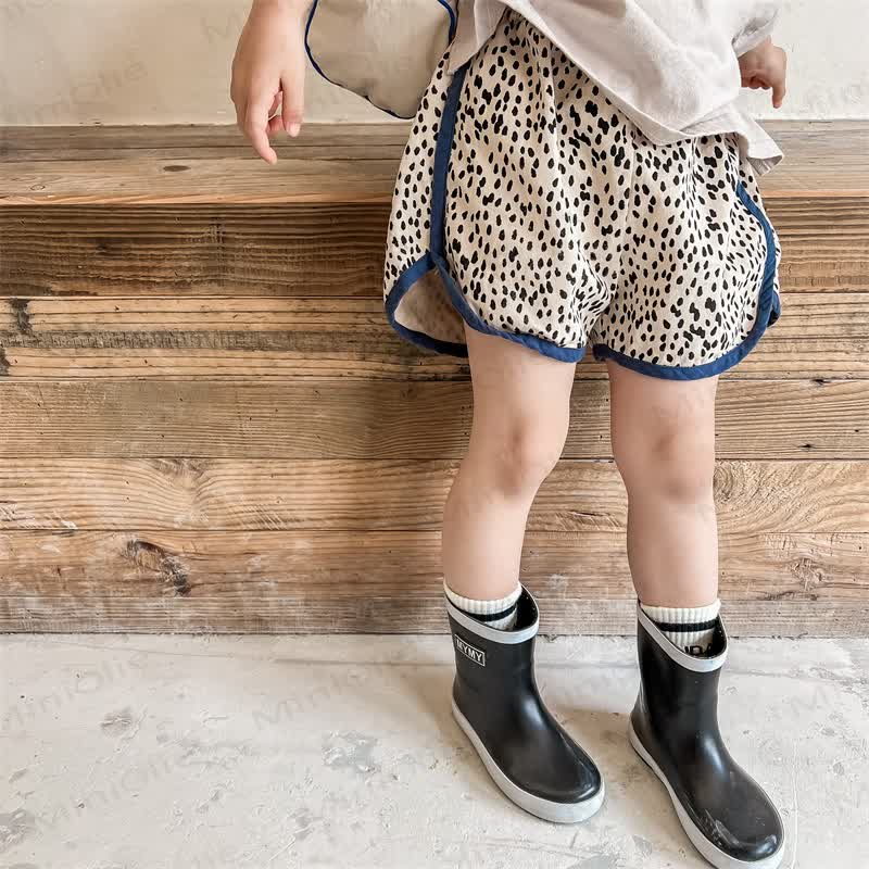 Pantaloncini da bambina con stampa leopardata - Beige - 6-7T - image 2