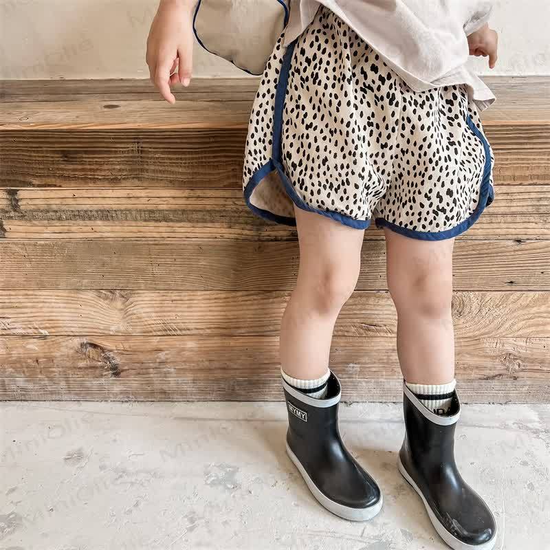 Pantaloncini da bambina con stampa leopardata - Beige - 6-7T - image 2