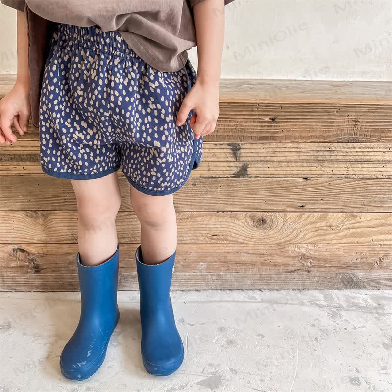 Pantaloncini da bambina con stampa leopardata - Blu - 6-7T - image 3