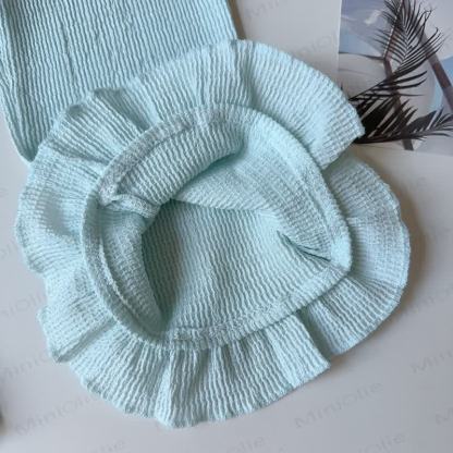 Completo per bambina composto da canotta senza maniche con fiocco in pizzo e pantaloni. - image 7