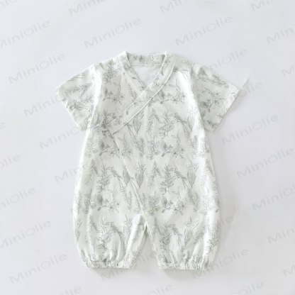 Kimono con uccellini e fiori - Verde - 12-18 mesi - image 2