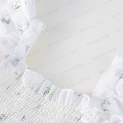 Abito senza maniche in tulle floreale per bambina con cappello - image 5