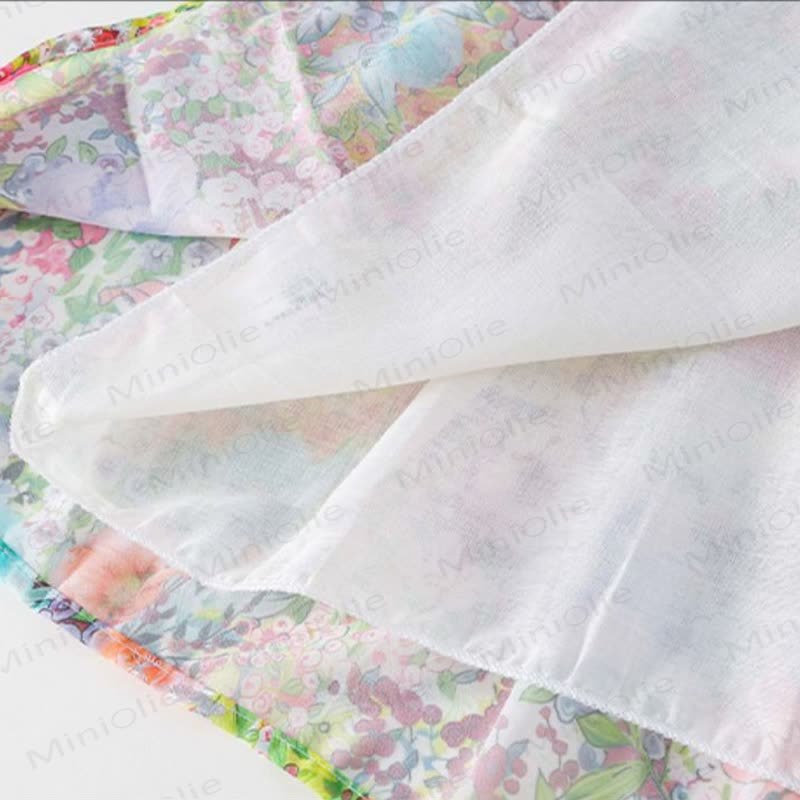 Abito senza maniche in tulle floreale per bambina con cappello - image 4