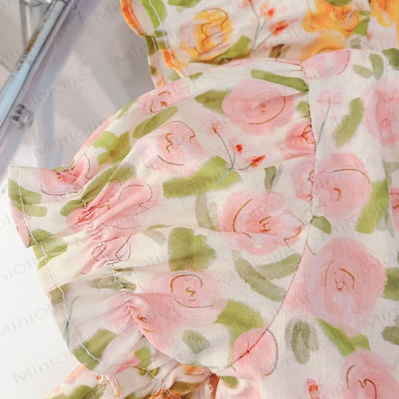 Vestito in cotone con stampa di tulipani per bambina - image 5