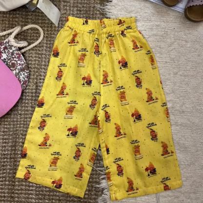 Pantaloni in cotone o maglietta a tinta unita per bambini - Giallo - 6-7T - image 7
