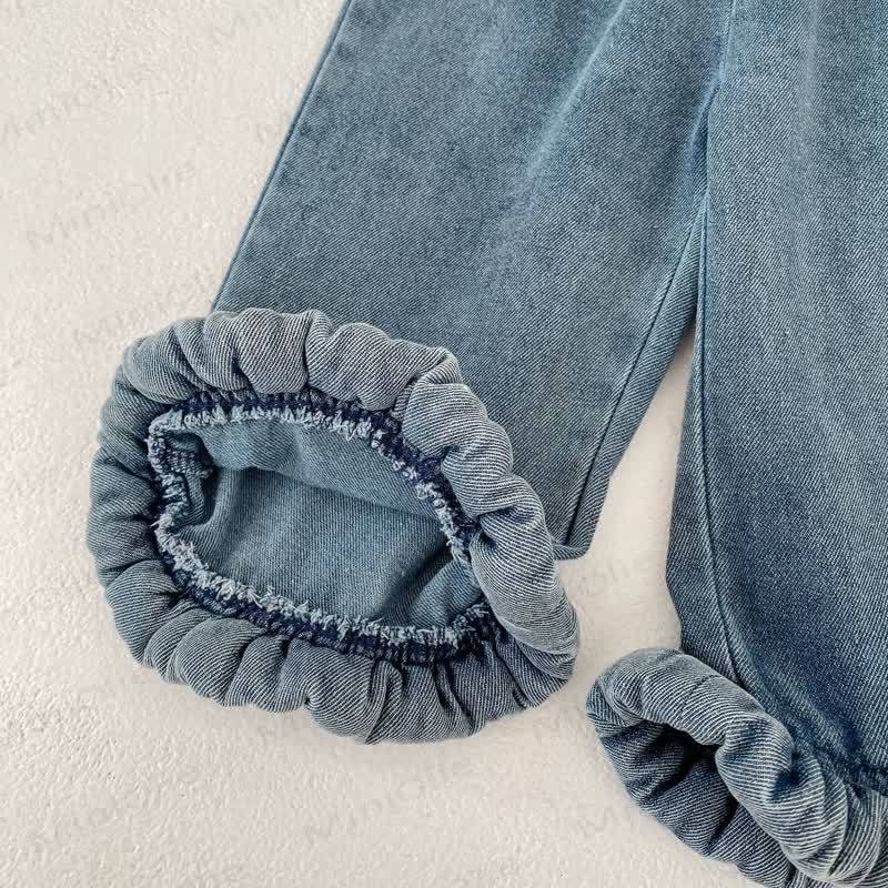 Completo da bambina composto da canotta e pantaloni in denim - image 6