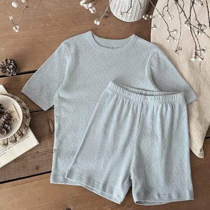 Set pigiama per bambino composto da maglietta e pantaloni in cotone - Blu - 10-11T - image 5