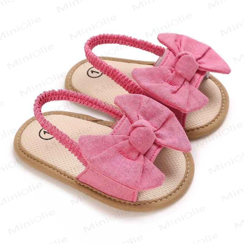 Sandali primi passi con fiocco per neonati - Rosa - 12-18 mesi - image 10