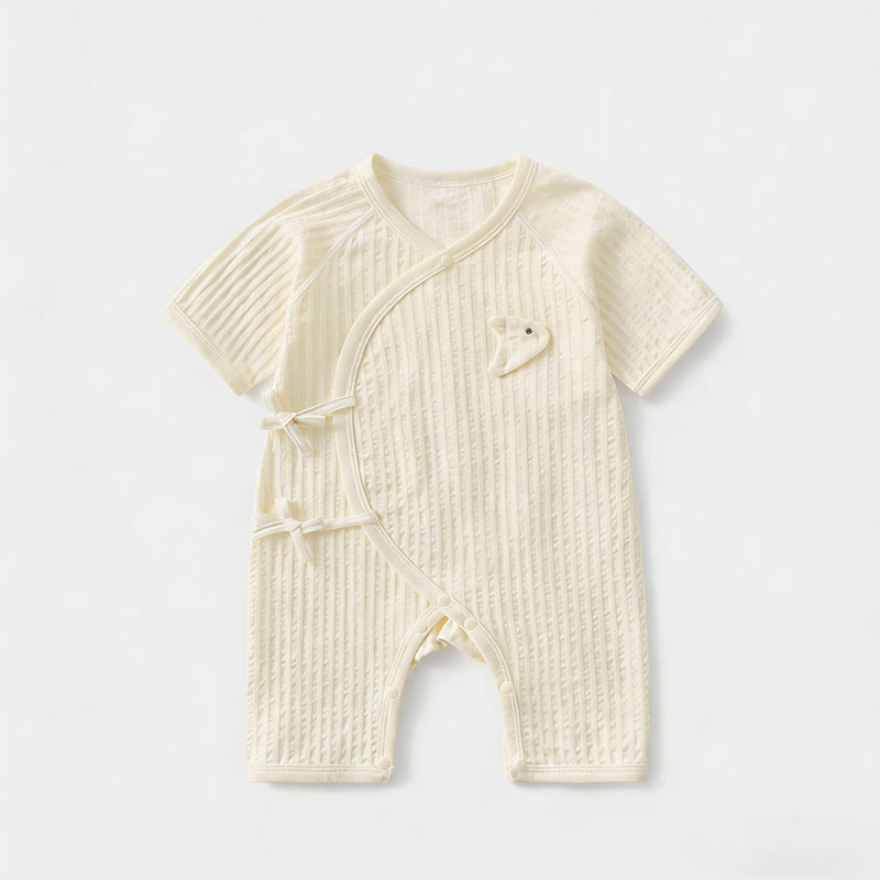 Tutina per neonato in cotone a tinta unita - Bianco - 9-12 mesi - image 2