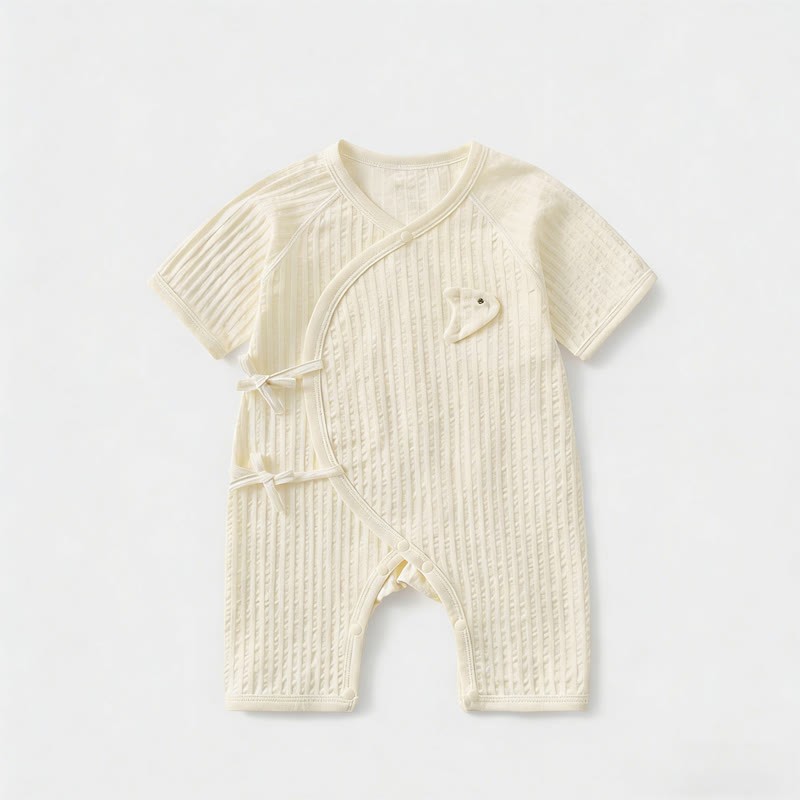 Tutina per neonato in cotone a tinta unita - Bianco - 9-12 mesi - image 2