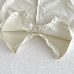 Tutina beige da neonato con cravatta a cartoni animati - image 6