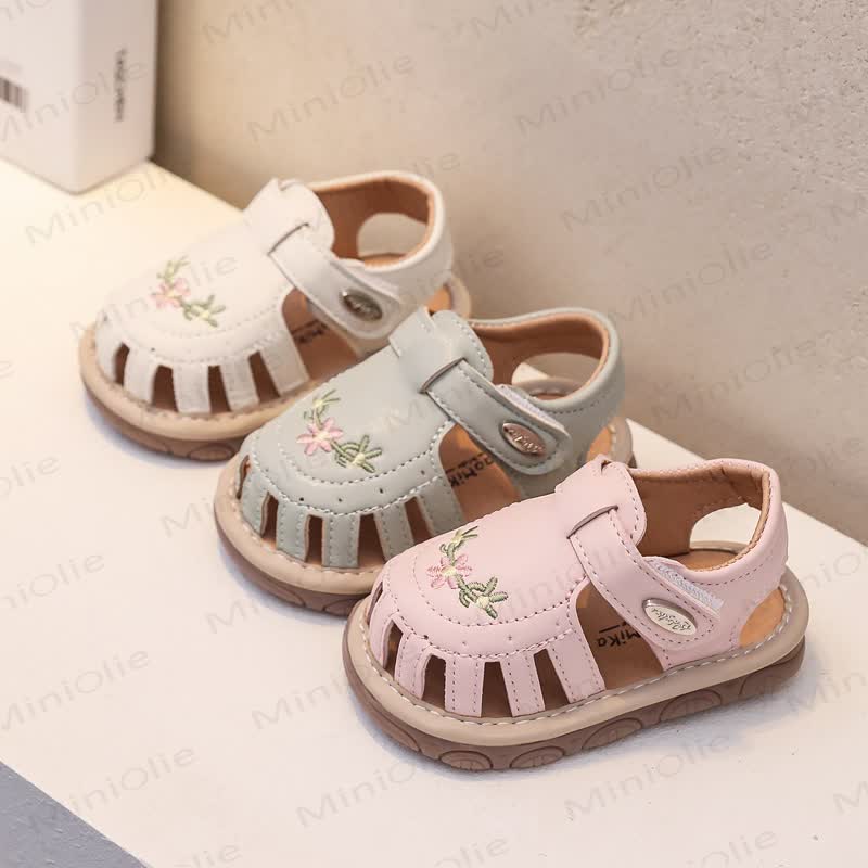 Sandali per bambini con ricami floreali - image 1