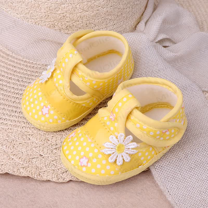 Scarpine a quadri con margherite per bambina - Giallo - 6C - image 2