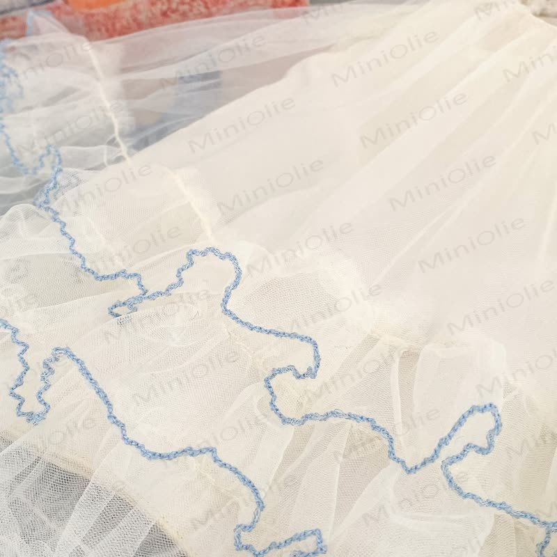 Vestito da bambina in cotone, pizzo e tulle - image 6