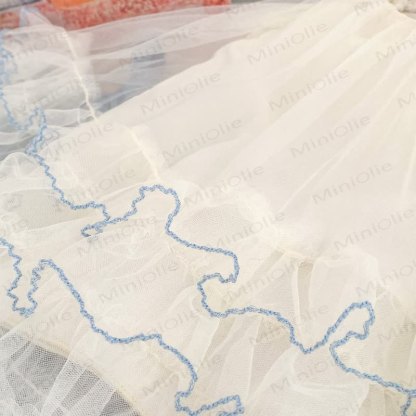 Vestito da bambina in cotone, pizzo e tulle - image 6