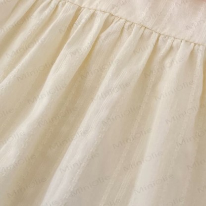 Completo da bambina composto da canotta beige in cotone e pantaloncini a quadri rossi o cappellino - image 7