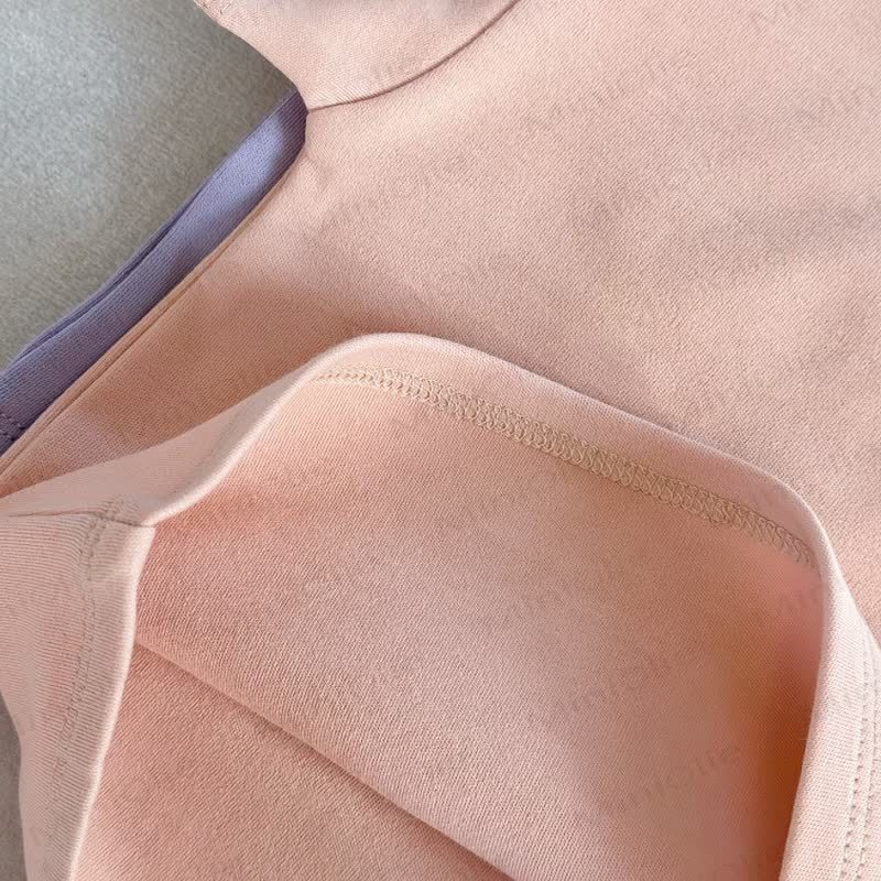 T-shirt estiva casual a girocollo a tinta unita per neonati e bambini piccoli - image 9