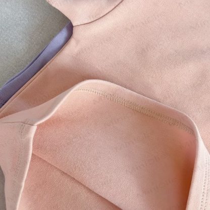 T-shirt estiva casual a girocollo a tinta unita per neonati e bambini piccoli - image 9