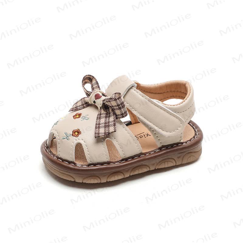 Sandali per bambina con fiocco ricamato - image 7