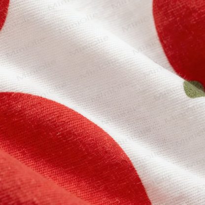 Vestito senza maniche in cotone con stampa di mele per bambina - image 3