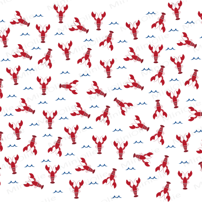 Completo senza maniche da due pezzi per bambini con stampa aragosta rossa - image 7