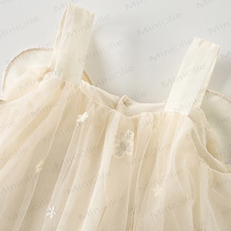 Abito da principessa senza maniche in tulle con fiocco e pizzo per bambina. - image 5