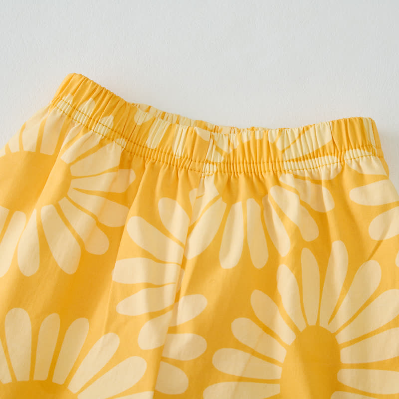 Completo da neonata/bambina giallo girasole senza maniche, 2 pezzi - image 5