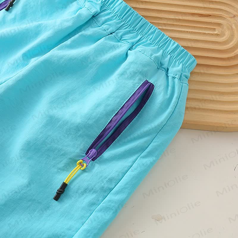 Pantaloncini da bambino in nylon a tinta unita - image 7