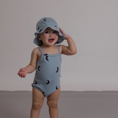 Tutina/body/maglietta con stampa lunare azzurra - image 5